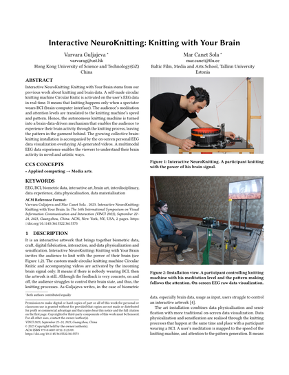 Thumbnail for Interactive NeuroKnitting: Knitting with Your Brain