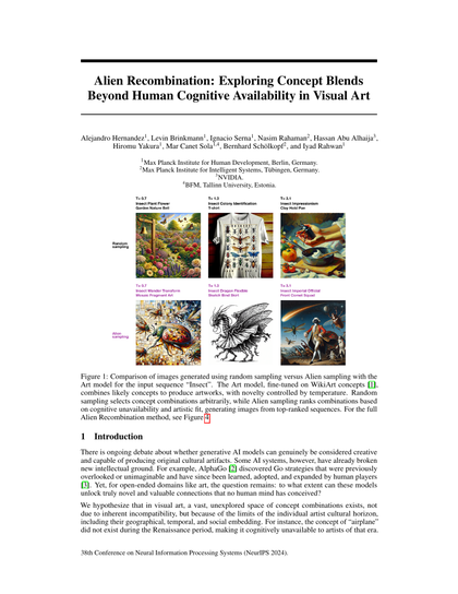 Thumbnail for Alien Recombination: Exploring Concept Compositions Beyond Human Cognitive Availability in Visual Art