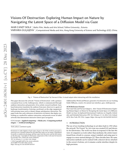 Thumbnail for Visions Of Destruction: Exploring Human Impact on Nature by Navigating the Latent Space of a Diffusion Model through the Gaze