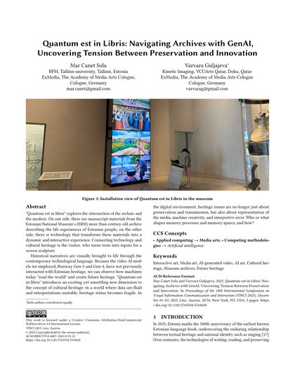 Thumbnail for Quantum est in Libris: Navigating Archives with GenAI, Uncovering Tension Between Preservation and Innovation