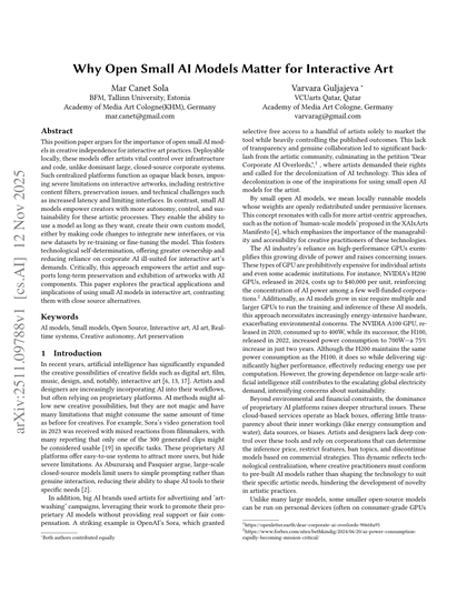 Thumbnail for Why Open Small AI Models Matter for Interactive Art